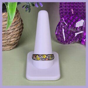 Nature-Inspired Dragonfly & Flower Carved Ring Size‎ 12 (NWOT)